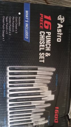 16 piece punch y chinsel set