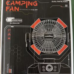 ColdSky Camping Portable Fan Lithium Battery Powered