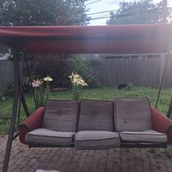 3 Person Patio Porch Converting Swing Glider Hammock  Canopy
