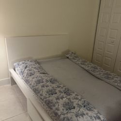 White Full Bed frame 