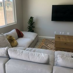 Living Spaces Utopia Cloud Couch Modular Sectional Sofa 