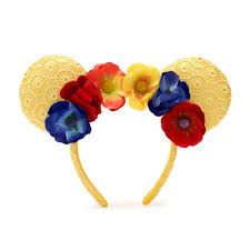 Walt Disney World Minnie Mouse Poppies Ears Headband For Adults