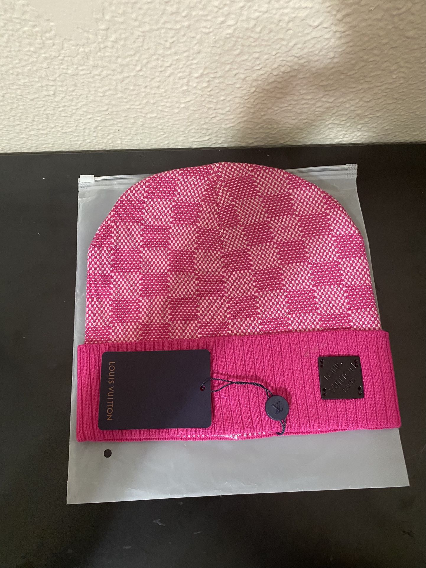 Pink “Louis Vuitton” Beanie