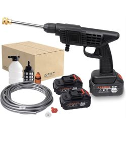 Power Cleaner with Rechargeable 4.0Ah Battery 6-in-1 Nozzle, Handheld High-Pressure Car Washer Gun Tools for Home/Floor Cleaning & Watering