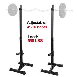 2pcs Adjustable Rack Standard Squat Steel Stands Barbell Free Press Bench Home