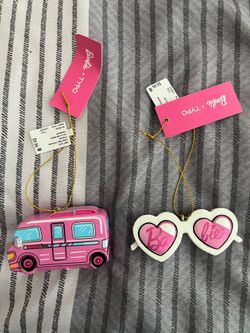 2 Barbie Ornaments