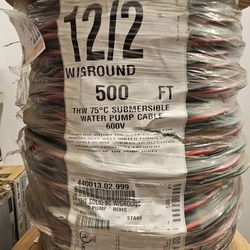 500ft 12/2 w/G Submersible Well Pump Wire Cable 600V.. w/ ground