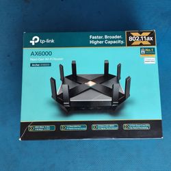 $80 Firm, Yes, It's Available, TP-link Archer Ax6000 WiFi 6 802.11ax Router, USB Type c, 8 Gigabit Ethernet Ports, MSRP $200