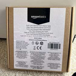 Amazon Basics RJ45 Cat 6 Male to Male Ethernet Patch Internet Cable, 5 Foot, Black