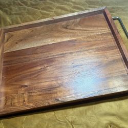 Wooden Tray with Brass Wire Handles - Hearth & Hand™ with Magnolia