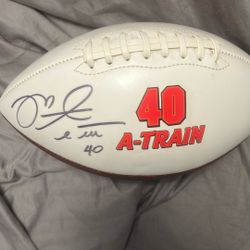 Signed Mike Alstott Football