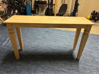 Natural wood console table