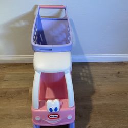 🛒 Gently Used Little Tikes Princess Cozy Shopping Cart - Perfect for Your Little Shopper! 🛒