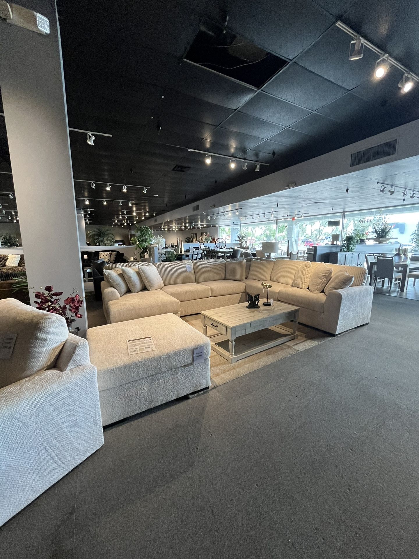 Ivory 4PC Chaise Sectional Couch