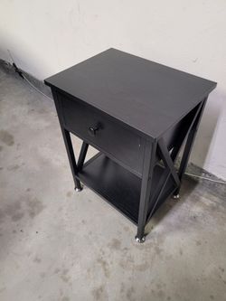 Nightstand End Table Side Table with Drawer 11.8"D x 15.8"W x 21.7"H