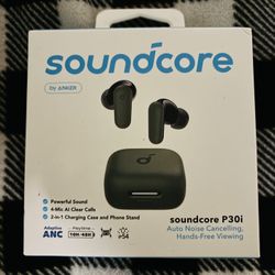 Soundcore P30i Auto Noise Cancelling Hands Free Viewing Blue Tooth ;by Anker Earbuds