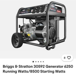 Briggs & Stratton 30592 Generator 6250 Running Watts/8500 Starting Watts