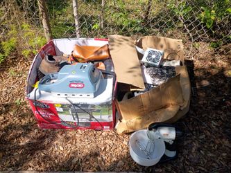 Two boxes of various items.