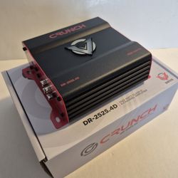 CRUNCH 2525 WATTS 4 CHANNEL BUILT IN CROSSOVER CAR AMPLIFIER