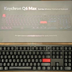 Keychron Q6 Max Wireless Mechanical Keyboard - Gateron Banana Switches (Like New)
