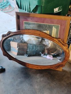 Oak mirror