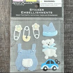 New Baby Boy Toys Dimensional Scrapbook Stickers