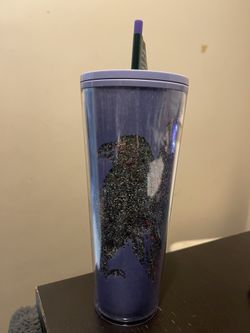 Glitter Raven Starbucks Tumbler