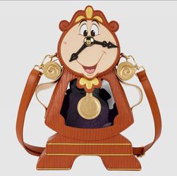 Beauty and the Beast Loungefly D23 exclusive Cogsworth croosbody bag