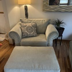 Sofa And Chair With Ottoman 