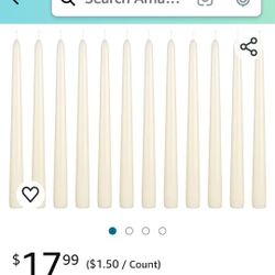 Ivory Taper Candles 