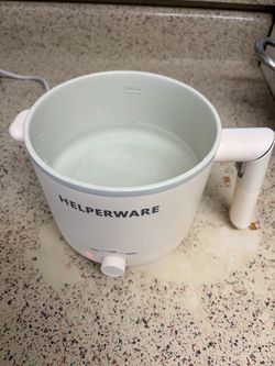 Helperware Portable Electric Hot Pot with Foldable Handle