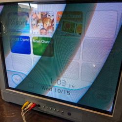 🔥20" Emerson CRT Flat-Panel TV Retro Gaming Television S Video