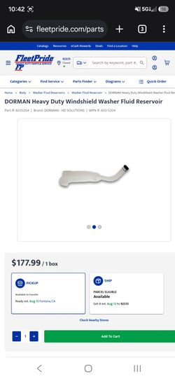 Dormant heavy duty washer fluid reservoir