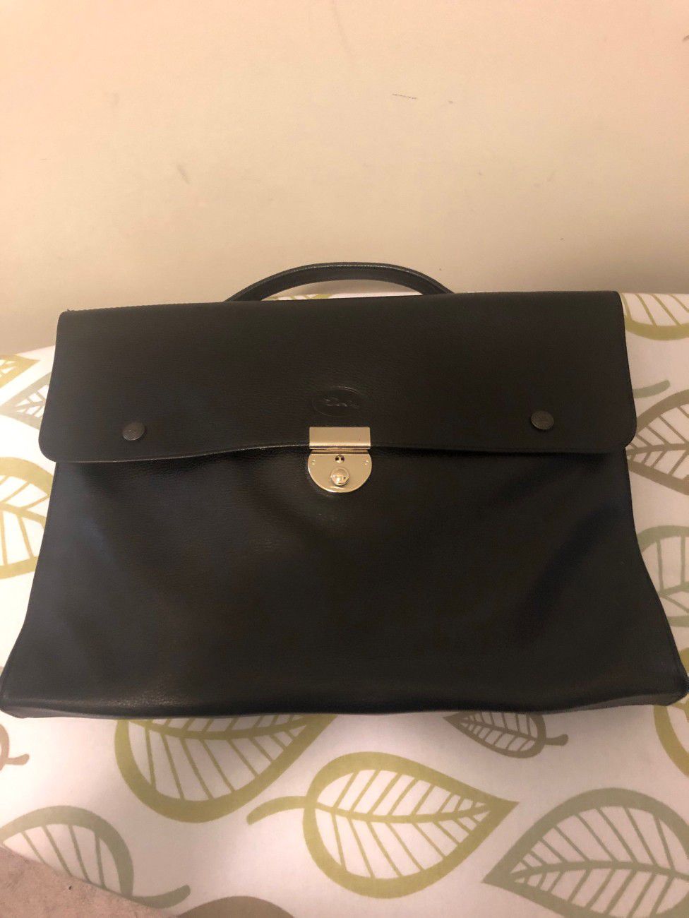 Longchamp pebbled leather executive bag