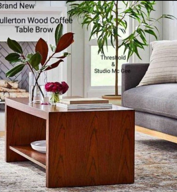 Brand New Threshold Fullerton Wood Coffee Table