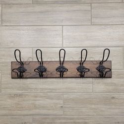 Wood Rustic Peg / Hook Rack