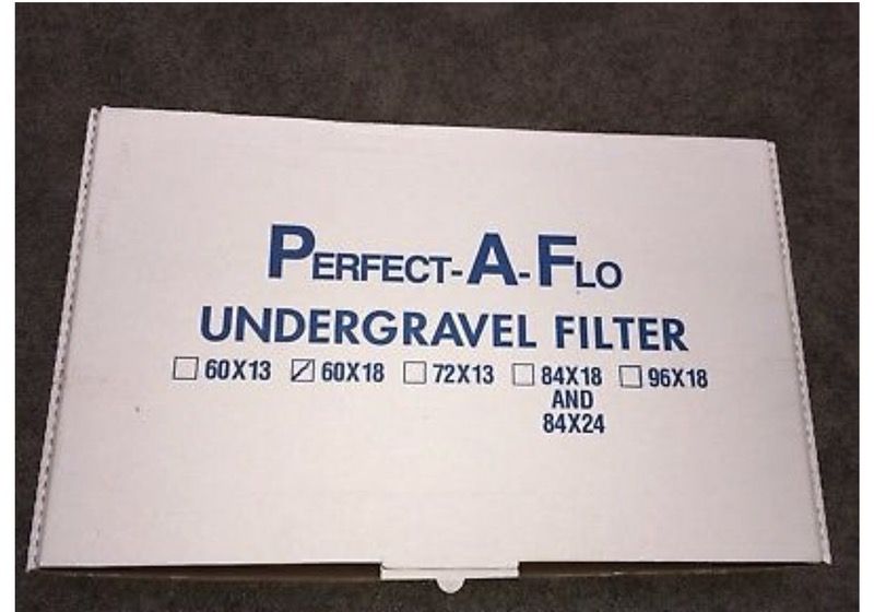 * Price Drop!! * PERFECT A FLO 60" X 18" UNDERGRAVEL FILTER FISH TANK AQUARIUM.