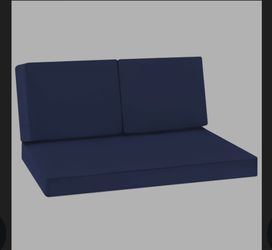 Favoyard Outdoor Loveseat Cushion Set, Blue