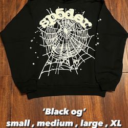Sp5der-Black OG Web hoodie 🖤🕷️ (Read Desc)