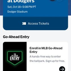 3 Tickets Available To This Saturday's Dodgers Game