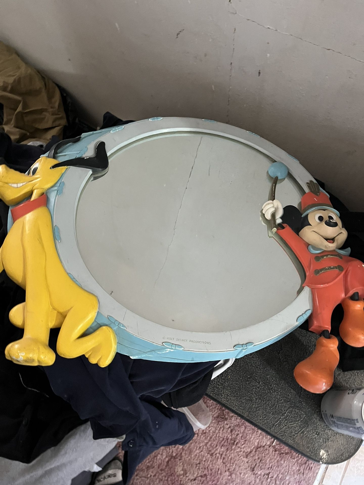 1950s Mickey And PlutoMirror Vintage Item