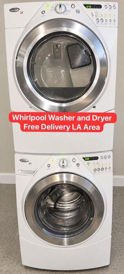 Whirlpool Duet Front-Load Washer and Dryer Set stackable Free delivery LA