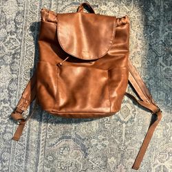Faux Leather Backpack 