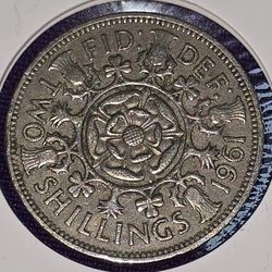 1961 Great Britain 2 Shillings Coin