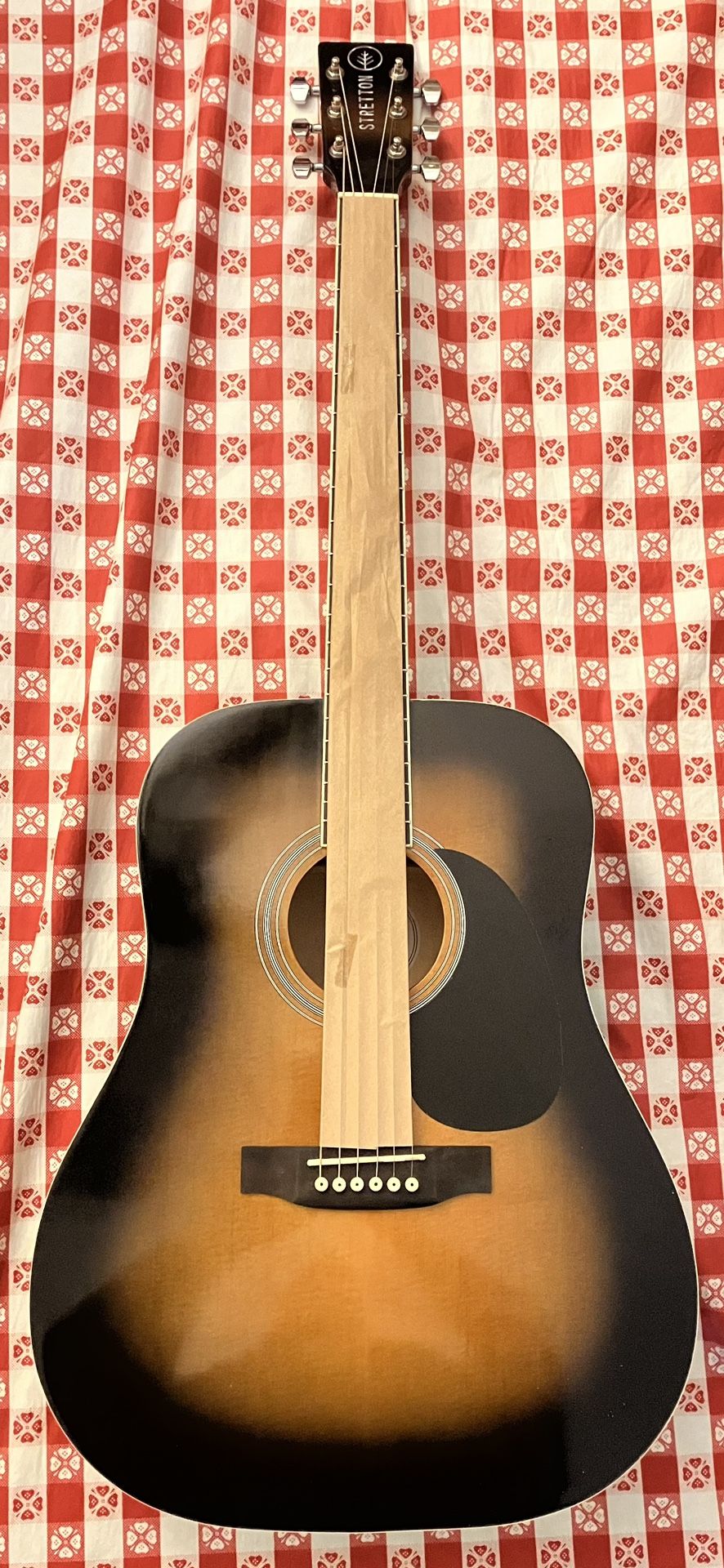 Stretton Payne Dreadnought Full Sized Steel String Acoustic Guitar PACKAGE D1 Sunburst