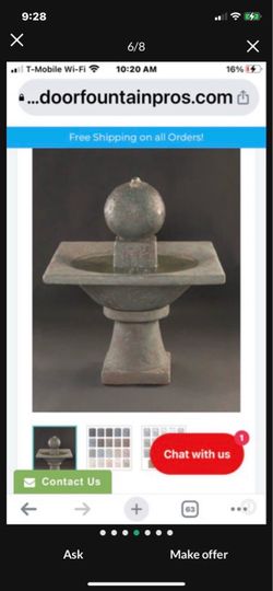 Beautiful Cast Stone Sphere Fountain Paid Close To $2,000
