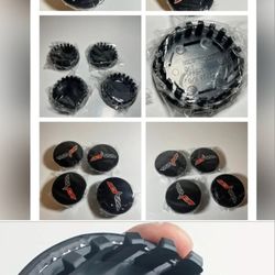 Corvette Center Caps 2.67" 68mm.  Swipe left 4more Corvette sold separate. SHIPPING AVAILABLE