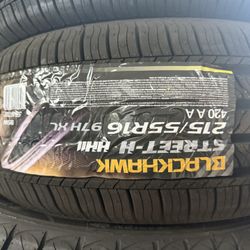 215/55/R16 BLACKHAWK NEW TIRE (single)
