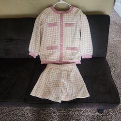 2 Piece Women's Woolen Pink Original Piece