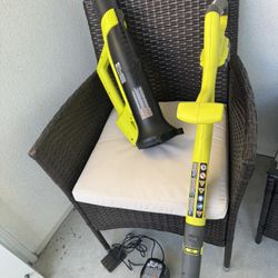 Ryobi 18V Cordless Leaf Blower + String Trimmer (Battery & Charger Included)
